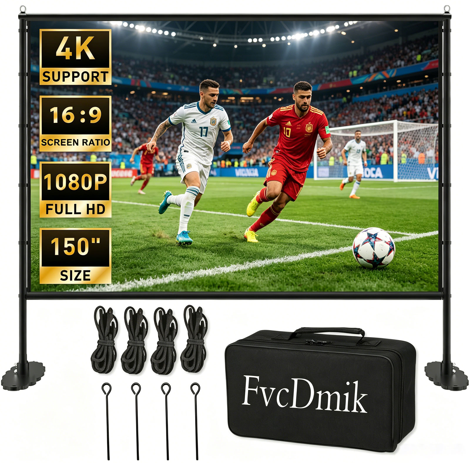 Home Cinema Events - 150-дюймовый проекционный экран со стойкой для