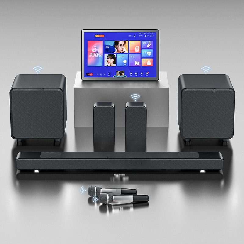Home Cinema Karaoke Projector - ЖК-телевизор, внешний стерео, проектор для домашнего